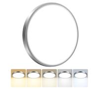 Peasur Plafon Led Techo Baño, Plafon Redondo Techo Led 3000/3500/4000/5000/6500K 24W, Lámpara Delgada Impermeable, Para Sala De Estar Baño Dormitorio Cocina Pasillo Sótano Oficina, 30 * 1.6cm 1Pack
