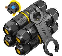 PEBA® Conector de cable estanco IP68,Cajas de Conexiones Impermeables,Conectores electricos rapidos de 2 vías,Manguito de conexión eléctrico exterior 3 pines para jardín apto para cables 4-12mm