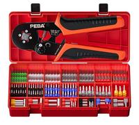PEBA Kit de Crimpadora Terminales Electricos, Terminales Alicates 0.08-10.00 mm² con 21 clases de Punteras Electricas, Engarzadora de Crimpado Alicates - Para Terminales Preaislados