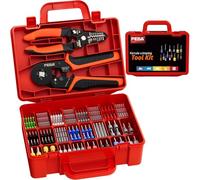 PEBA Kit de Crimpadora Terminales Electricos, Terminales Alicates 0.08-10.00 mm² con 24 clases de Punteras Electricas y Pelacables, Engarzadora de Crimpado Alicates - Para Terminales Preaislados