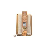 Pebbly - Juego de Chef (Tabla de Cortar, Fileteador, Cuchillo para Mondar, Pelador) - Juego de 4 - Imprescindibles para la Cocina Diaria, Materiales Sostenibles