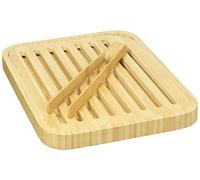 Pebbly nba055 Juego de pinzas para pan y tostadas, color beige bambú, 26 x 20 x 2 cm