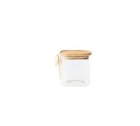 PEBBLY - Recipiente cuadrado alto con cuchara medidora integrada - 800 ml - Almacenamiento optimizado para una cocina organizada, protege tus alimentos secos y reduce el desperdicio