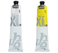 PEBEO 200040 Xl - Pintura Al Óleo (200 Ml), Color Blanco + 200002 Studio Xl - Pintura Al Óleo (200 Ml), Color Amarillo Cadmio