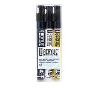 Pébéo 205503 Set 3 decomarkers Pintura Negro/Blanco/Oro Precioso 20,5 x 6 x 2 cm
