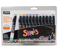 Pébéo 371106 - Juego de 12 rotuladores acrílicos, 18,3 x 2,1 x 25,7 cm, Multicolor