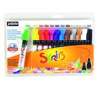 Pébéo 604105 - Juego de 12 rotuladores al Agua Skrib - Colores del Arco Iris - 18,3 x 2,1 x 25,7 cm