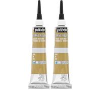 Pébéo 773300 - Tubo de decoración acrílica Opaca para Cristal (20 ml), Color Dorado (Paquete de 2)