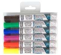 Pébéo 803501 7 A Set de Opaque Surtido básico de 6 rotuladores punta redonda 4 mm), multicolor
