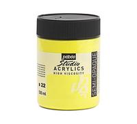 Pebeo Acrílico Fine Studio - Pintura Acrílica, 500 ml, Amarillo (Amarillo Cadmio Limón Imitación)