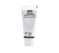 Pebeo - Acrílico Fine Studio - Pintura acrílica Blanco - Blanco Vivo - 100 ml