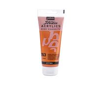 Pebeo - Acrílico Fine Studio - Pintura acrílica Naranja-Amarillo - Naranja-Amarillo Iridescente - 100 ml