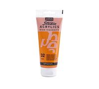 Pébéo - Acrílico Fine Studio - Pintura acrílica Naranja - Naranja Cadmio Imitatión - 100 ml