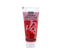 Pebeo - Acrílico Fine Studio - Pintura acrílica Rojo - Rojo Cadmio Oscuro Imitatión - 100 ml