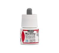 Pébéo - Botella Marmoleado 45ml Blanco - Pintura Efecto Mármol Pintura Color Acabado Brillante - Marmoleado en Superficies Ligeras y Porosas - 45ml - Blanco