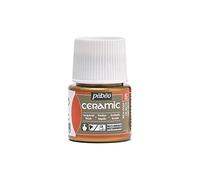 Pebeo - Cerámica - Color Opaco para Terracota, cerámica y Loza - Botella 45 ml, Oro Rico