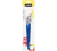 Pébéo Eveil 828019 Art cepillos Unidades 3 N ° 8/12/14 Pure Pony Redondo 1/2 Plano para Limpieza de Botes