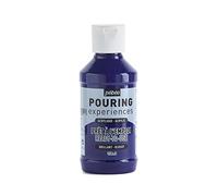 PEBEO Experiencias de vertido: pintura acrílica premezclada lista para usar, ideal para arte fluido, Azul cian, 118 ml