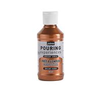 PEBEO Experiencias de vertido: pintura acrílica premezclada lista para usar, ideal para arte fluido, Cobre metálico, 118 ml