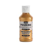 PEBEO Experiencias de vertido: pintura acrílica premezclada lista para usar, ideal para arte fluido, dorado, 118 ml,