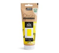 Pebeo - Origin Acrylics 120 ml - Pintura Acrílica Ecodiseñada - Alta Viscosidad - Acabado Mate - Ligante 100% Reciclado - 96% Materias Primas Europeas - Amarillo Primario
