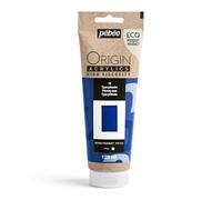 Pebeo - Origin Acrylics 120 ml - Pintura Acrílica Ecodiseñada - Alta Viscosidad - Acabado Mate - Ligante 100% Reciclado - 96% Materias Primas Europeas - Cian Primario