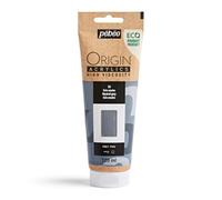 Pebeo - Origin Acrylics 120 ml - Pintura Acrílica Ecodiseñada - Alta Viscosidad - Acabado Mate - Ligante 100% Reciclado - 96% Materias Primas Europeas - Gris Neutro