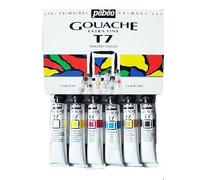 Pébéo - Pintura aguada (1 caja de colores primarios, 6 tubos de 20 ml), colores variados