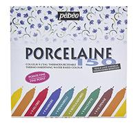 Pebeo Porcelaine 150 - Juego de rotuladores brillantes para cristal (trazo fino), varios colores