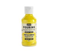 PEBEO Pouring Experiences-Pintura acrílica premezclada Lista para Usar, Ideal para Arte Fluido, Amarillo, 118 ml