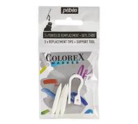 PEBEO - Rotulador Colorex - Pincel Multiusos - Multiherramienta Tinta de Dibujo Todos los Medios - 3 Rotuladores Colorex