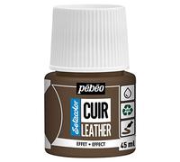 Pebeo - Setacolor Cuero - Pintura acrílica para cuero y polipiel - Personalización bolso, zapato, zapatilla - Resistencia a arañazos, pliegues, roces - Efecto metalizado - Bronce metálico - 45 ml