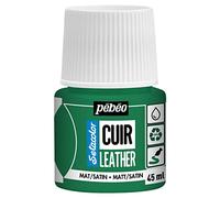 Pebeo - Setacolor Cuero - Pintura acrílica para cuero y polipiel - Personalización de bolsos, zapatos, zapatillas - Resistente a arañazos, dobleces y roces - Acabado mate/satinado -Verde Cactus -45 ml
