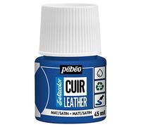 Pebeo - Setacolor Cuero - Pintura acrílica para cuero y polipiel - Personalización de bolsos, zapatos, zapatillas - Resistente a arañazos, dobleces y roces -Acabado mate/satinado -Azul Ultramar -45 ml