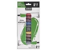 Pébéo Juego de colores acrílicos Studio Acrylics calidad profesional 12 tubos, 12 ml
