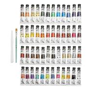 Pébéo - Studio Acrylics - Set 48 Tubos 20 Ml Colores Surtidos + Accesorios - Kit de Pintura Acrílica para Artista y Principiante - Pinceles + Espátula + Lienzo - Colores Luminosos
