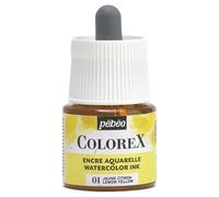 Pebeo - Tinta Colorex 45 ML Amarillo Limón - Tinta para acuarela Colorex Pebeo - Tinta amarilla de acabado aterciopelado - Tinta de dibujo multiuso - 45 ML - Amarillo Limón