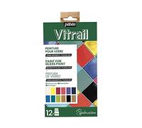 Pebeo VITRAIL Explorer Set, surtido, 20 ml (paquete de 12)