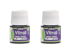 PEBEO Vitrail Vidriera (Cristal, Efecto Pintura para Telas claras (45 ml), Color Violeta, Violeta (Paquete de 2)