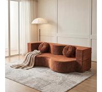 PEBFHSQW Sofá Cama Plegable sin Estructura embalado al vacío, sofá Suelo 2 plazas Terciopelo extraíble Lavable, Cama Invitados Ahorra Espacio para Pisos pequeños (Marrón, 150x100cm, 1)