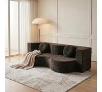 PEBFHSQW Sofá Cama Plegable sin Estructura embalado al vacío, sofá Suelo 2 plazas Terciopelo extraíble Lavable, Cama Invitados Ahorra Espacio para Pisos pequeños (Negro, 200x100cm, 1)