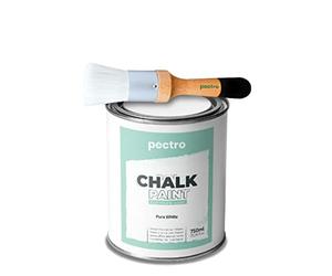 PECTRO Pintura a la Tiza 750ml para Muebles sin lijar -Chalk Paint Efecto Tiza (Blanco Puro)