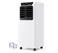 pedenencelia Aire Acondicionado Portátil con Compresor, Climatizador Solo Frío con Modos de Deshumidificación y Ventilación, Oscilación Automática Vertical, Temporizador de 24 Horas 7000BTU