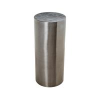 Pedestal acero, material madera, color arena, gris, medidas 30x30x70 cm Fijalo