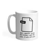 Pedrita Parker Taza café Taza desayuno divertida - Que hago con mi vida - Taza cerámica blanca