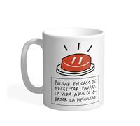 Pedrita Parker Taza desayuno Taza café origianl - Botón vida adulta - Taza cerámica blanca de 330 ml