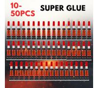 Pegamento Líquido Superfuerte 10-50 para Madera, Goma, Metal, Vidrio, Cianoacrilato, Adhesivo Instantáneo 502 de Alta Resistencia para Cuero, Papelería 1gx10PCs