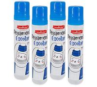 PEGAMENTO LÍQUIDO TRANSPARENTE STARPLAST - Pegamento escolar con dispensador, tamaño 13x2,5cm. Para niños, hacer manualidades o scrapbooking. Uso escolar - 50ml Pack 4