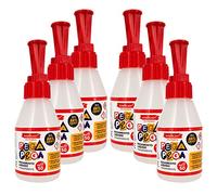 PEGAMENTO LÍQUIDO TRANSPARENTE STARPLAST - Pegamentos para papel, cartón, cuero, tela y madera. Ideal para manualidades, artesanía o hacer maquetas - 50ml Pack 6