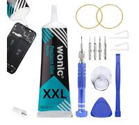 Pegamento para Móviles y Pantallas - Adhesivo para Electrónica y Reparación de Componentes - Wonic Precision Glue (Negro PROFIX, 125ml (XXL), 1 Tubo + Kit con destornillador de 5 puntas)